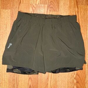 Roark Magnetic Dark Olive Athletic Shorts